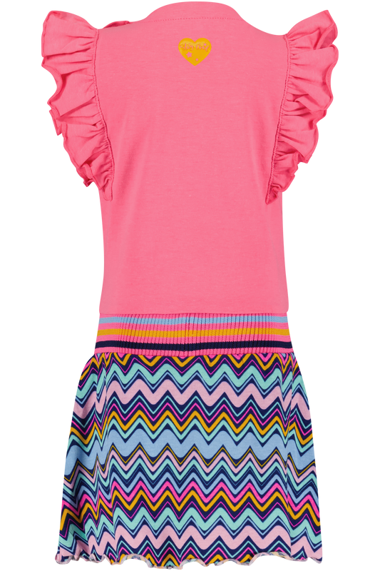 4President Jurk - Neon Pink/Zigzag AOP — detailfoto 2