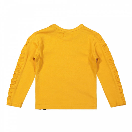 Dirkje Warm Yellow T-shirt — detailfoto 2