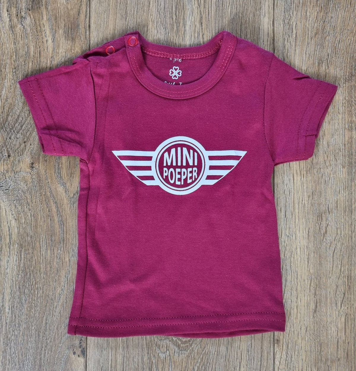 Little Jay mini poeper - Burgundy - T-shirt korte mouw