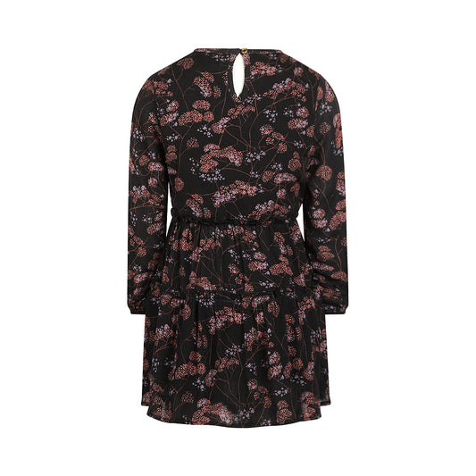 Koko Noko Meisjes Bloemen Jurk - Faded black — detailfoto 2