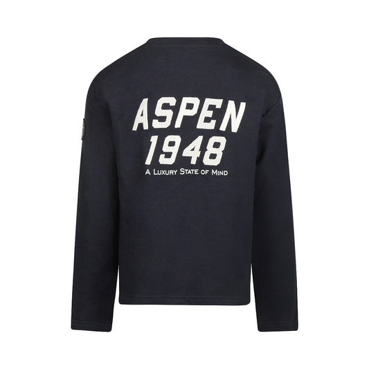 No Way Monday Jongens Longsleeve - Navy — detailfoto 2