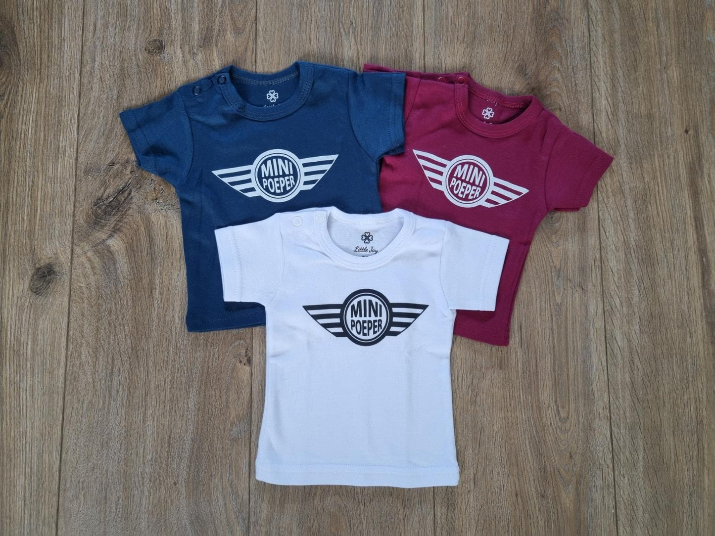 Little Jay mini poeper - Petrol - T-shirt korte mouw