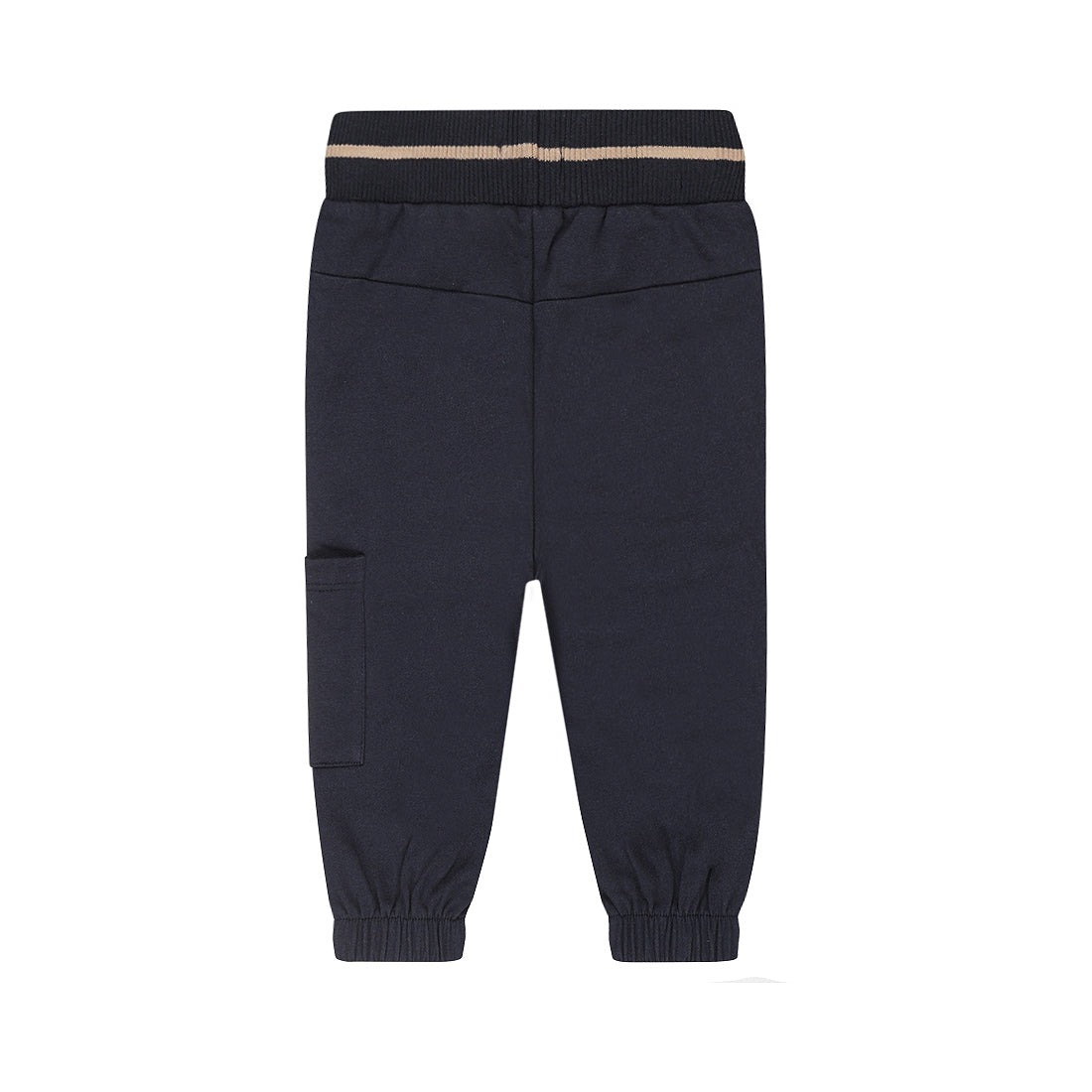 Dirkje Jongens Joggingbroek - Donkerblauw met beige