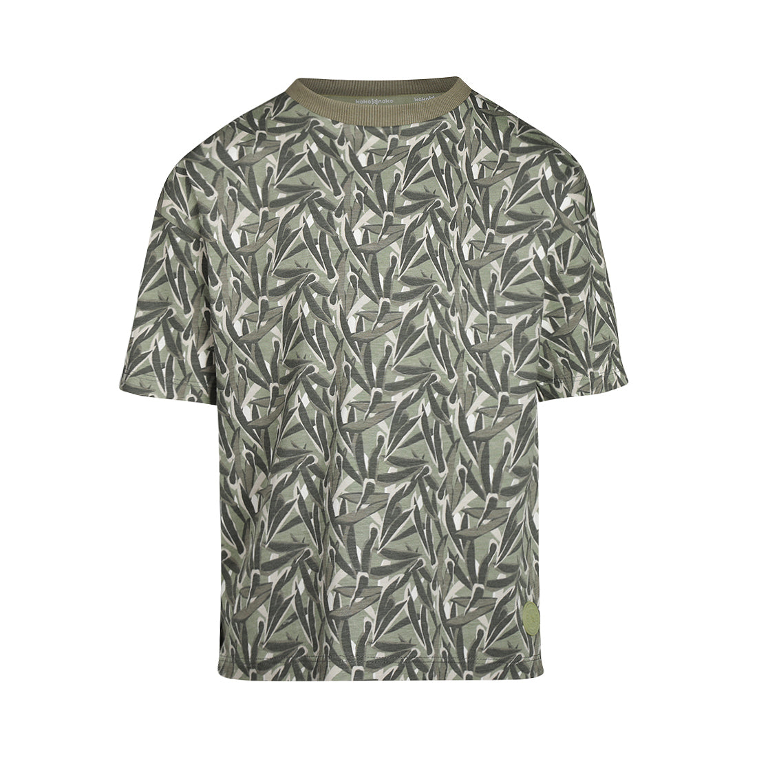 Koko Noko t-shirt loose fit dropped shoulder faded green