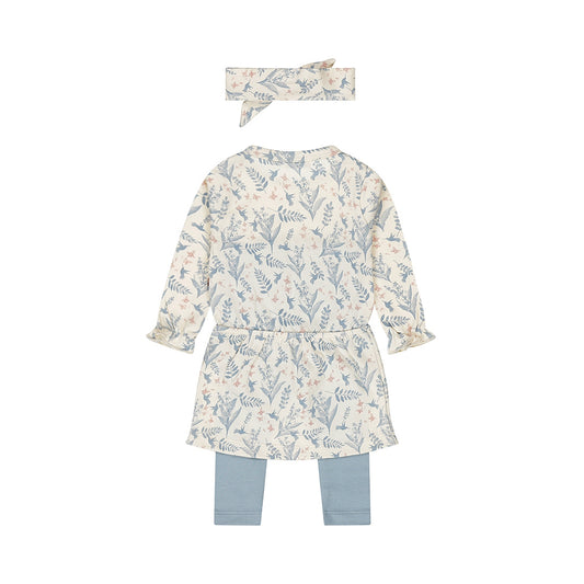Dirkje birds baby set - jurk, legging en haarband