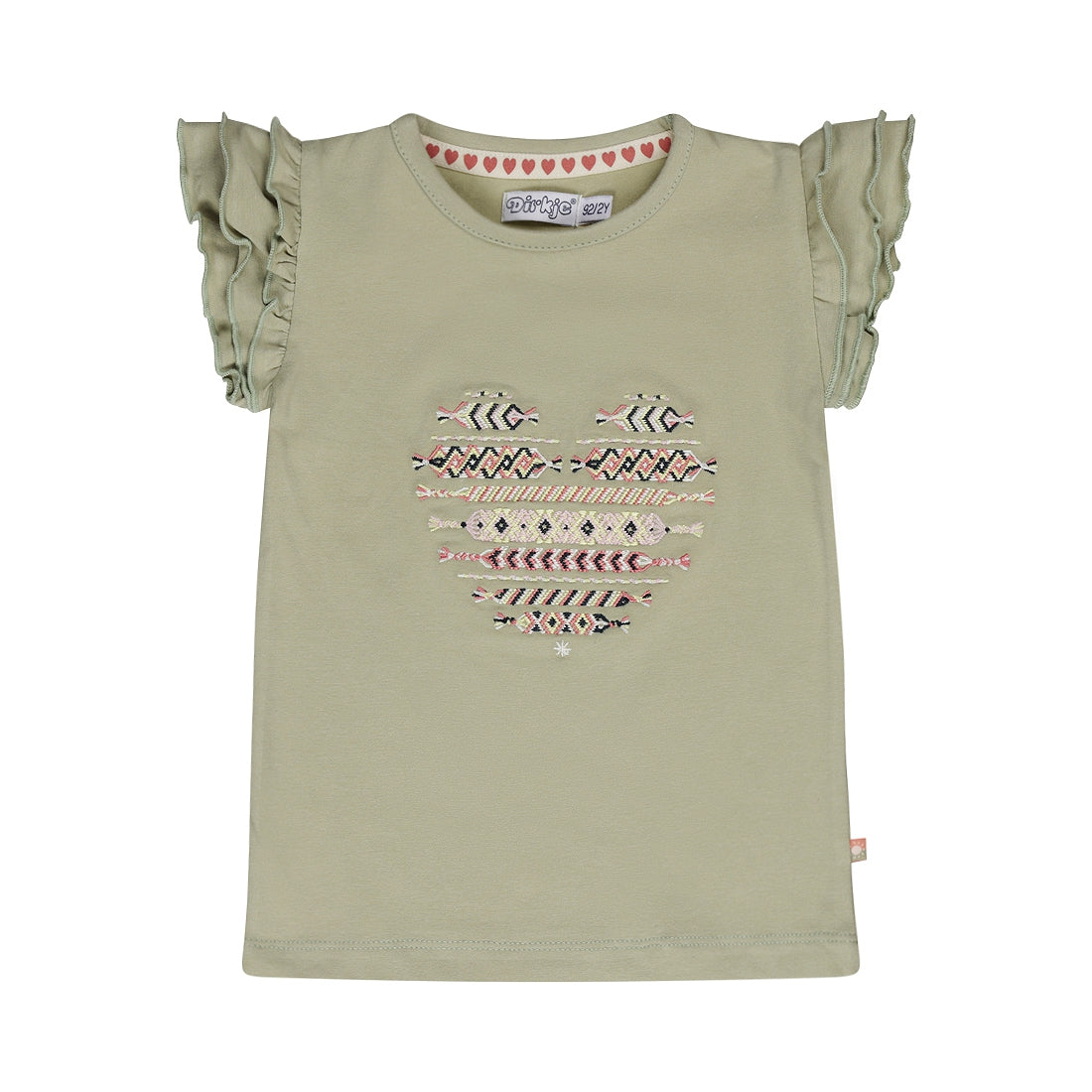 Dirkje dusty green cherry t-shirt