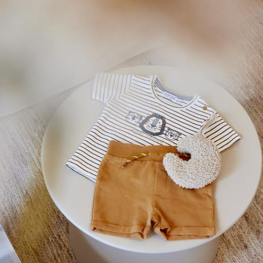 Dirkje jungle friends baby set - t-shirt en korte broek