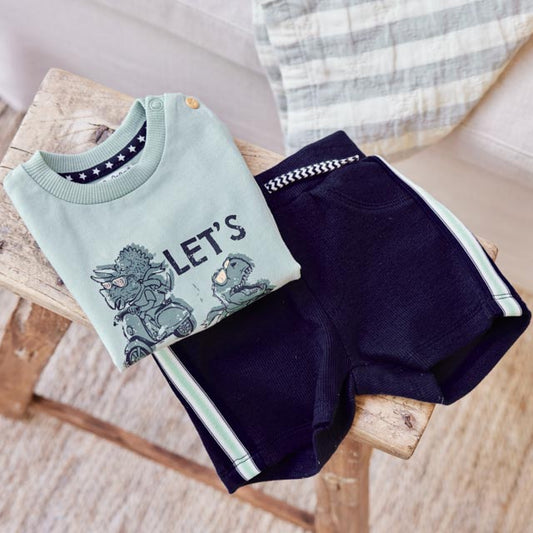 Dirkje let's ride baby set - t-shirt en korte broek