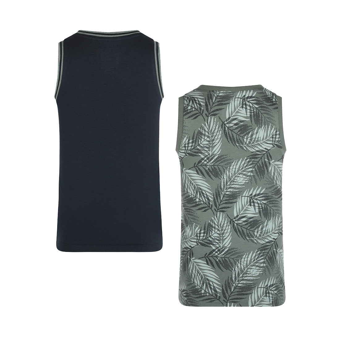 dirkje dusty green leaves tanktop 2-pack