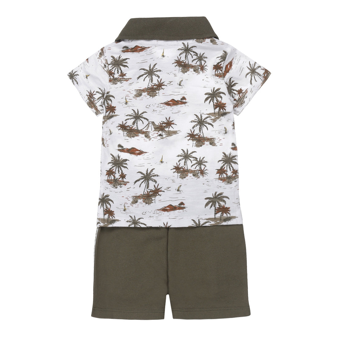 Dirkje palmbomen baby set – polo t-shirt en broekje