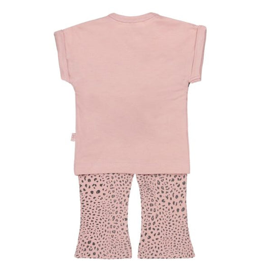 Dirkje awesome baby set – old pink t-shirt met broekje