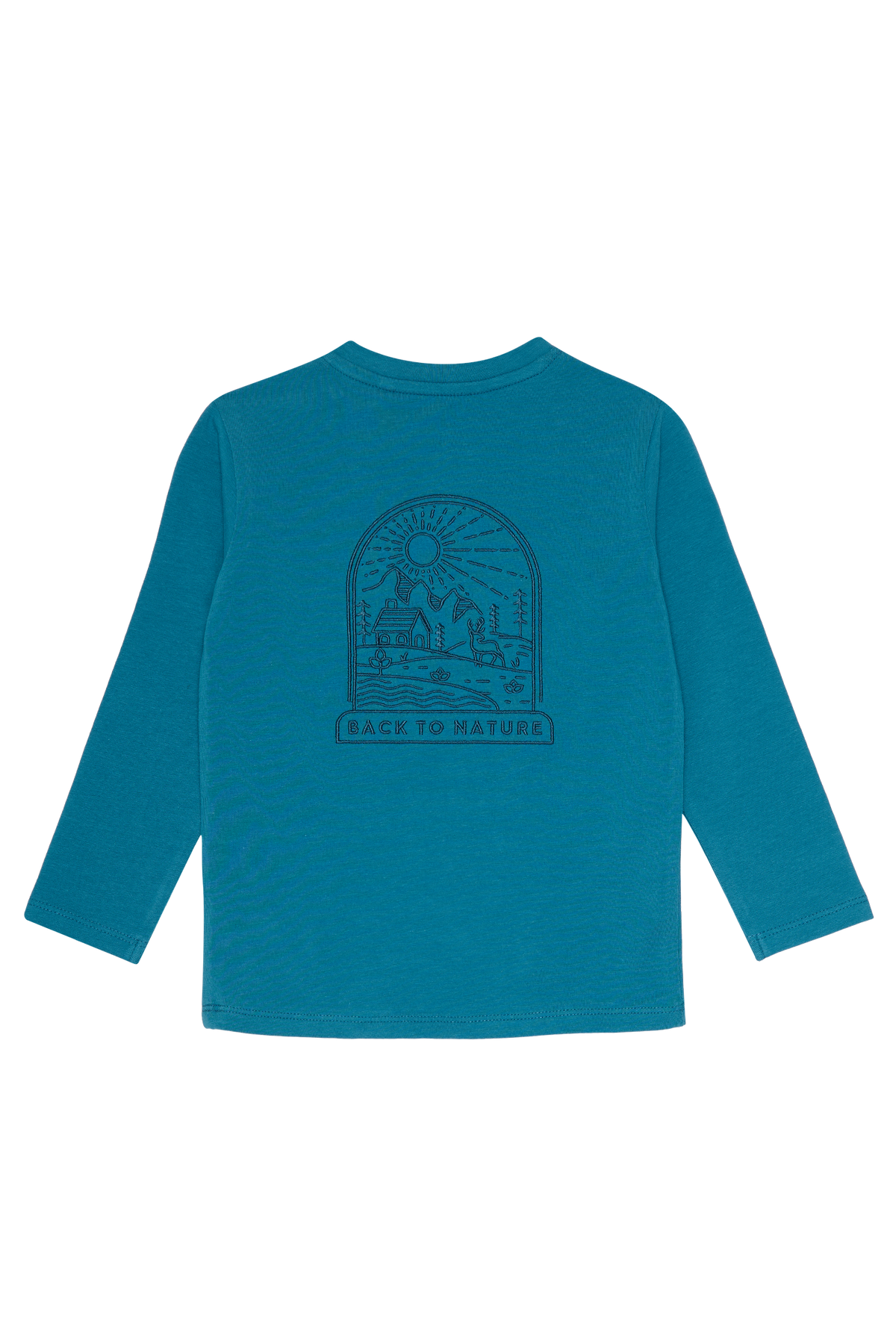 4President Jongens Longsleeve Boris - Petrolblauw — detailfoto 2