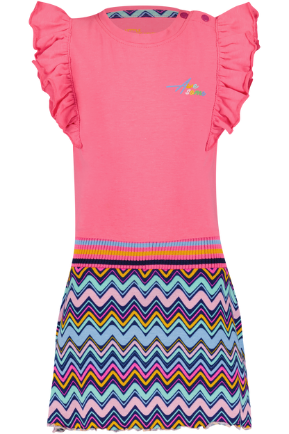 4President Jurk - Neon Pink/Zigzag AOP