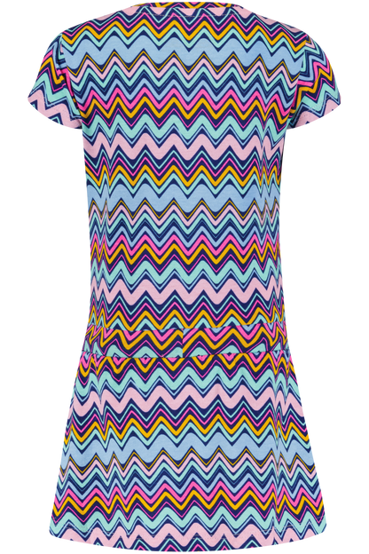 4President Meisjes Jurk - Zigzag AOP — detailfoto 2