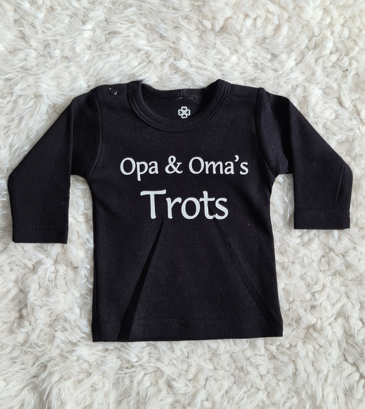 Little Jay opa & oma's trots - Zwart - T-shirt lange mouw