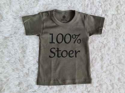 Little Jay 100% stoer - Leger groen - T-shirt korte mouw