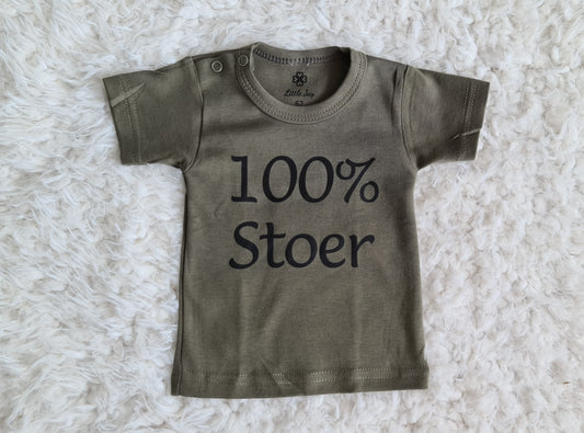 Little Jay 100% stoer - Leger groen - T-shirt korte mouw