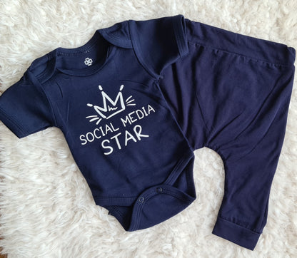 Little Jay social media star - Navy - Rompertje — detailfoto 2