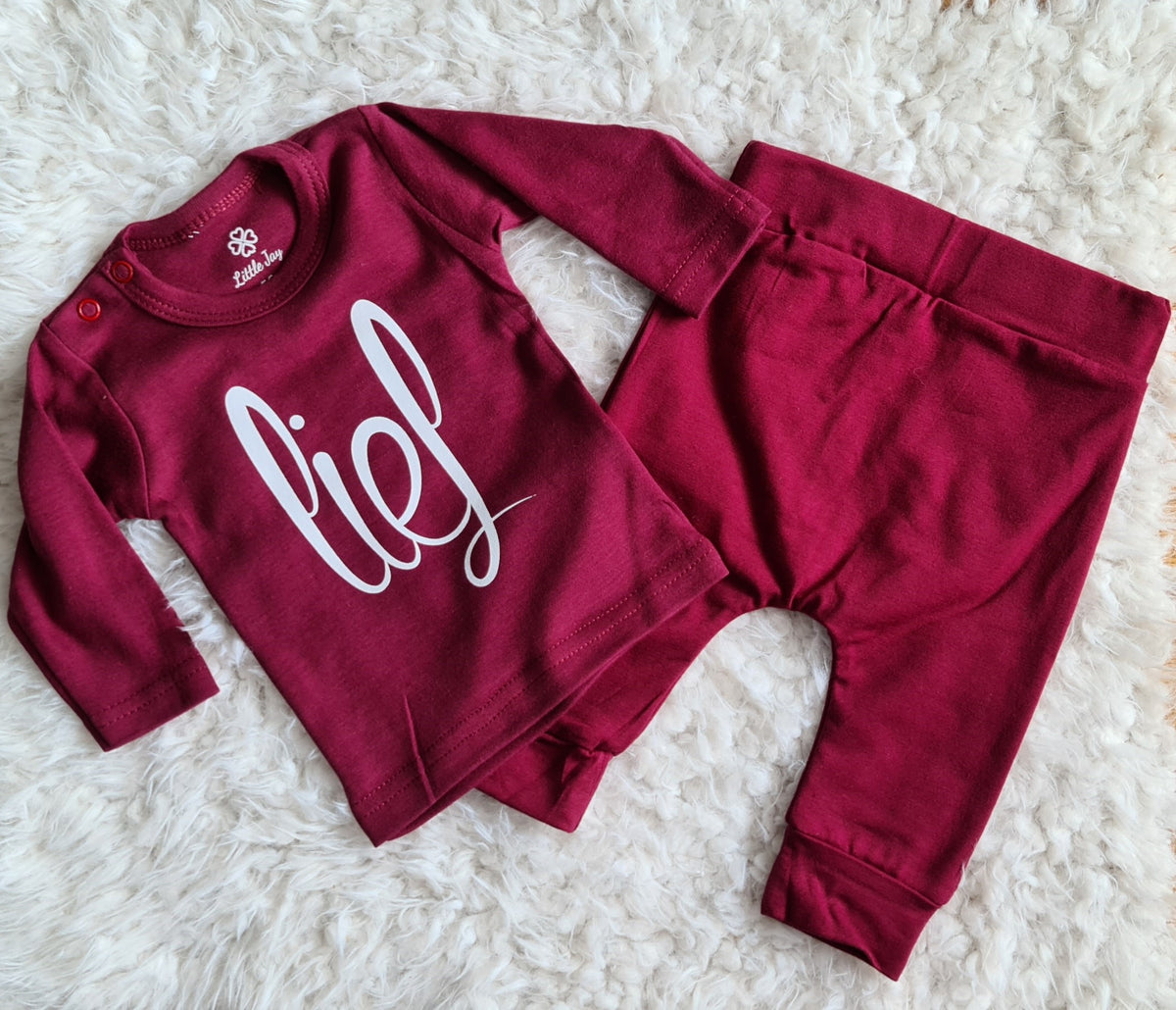 Little Jay broek burgundy — detailfoto 2