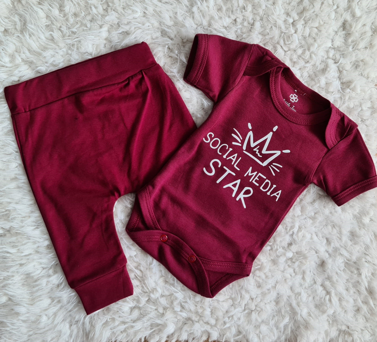 Little Jay broek burgundy — detailfoto 3