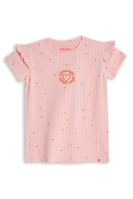 4President t-shirt lange mouw meisjes Blue — detailfoto 2