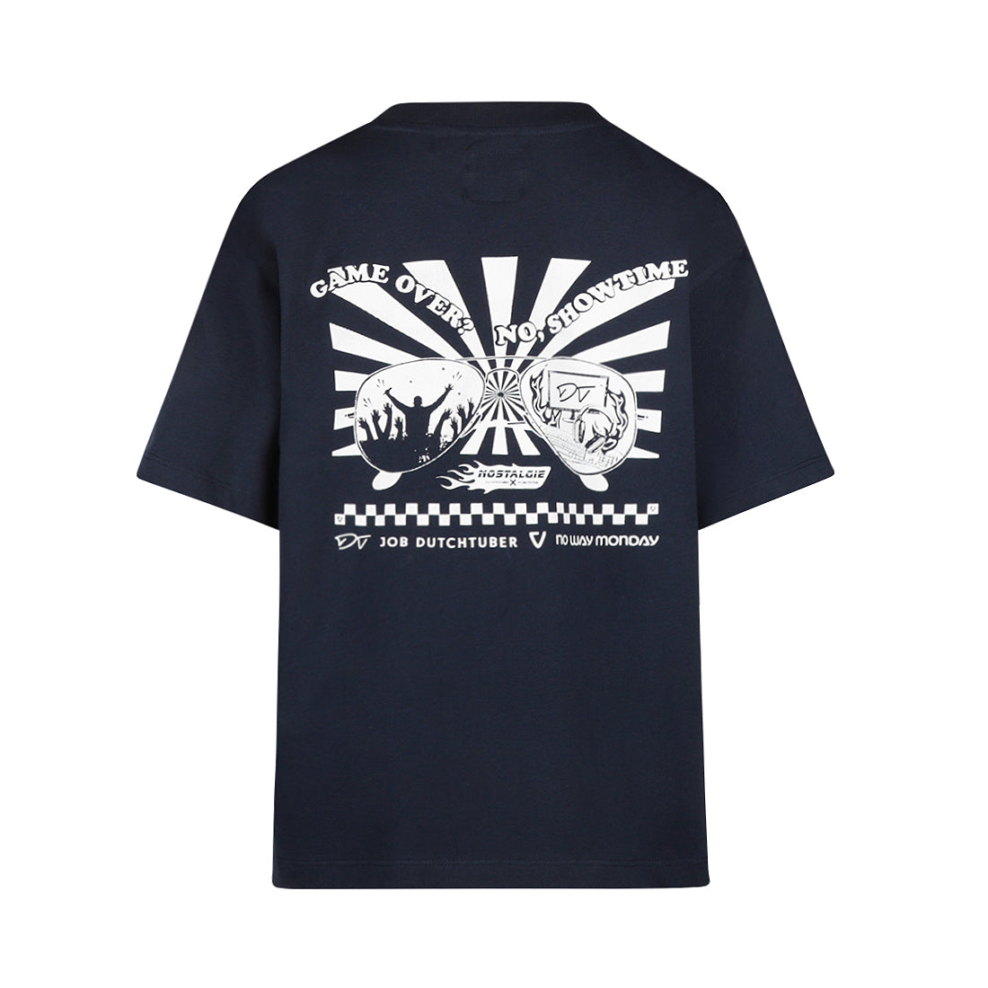 No Way Monday Dressblues Fitloos T-shirt — detailfoto 4