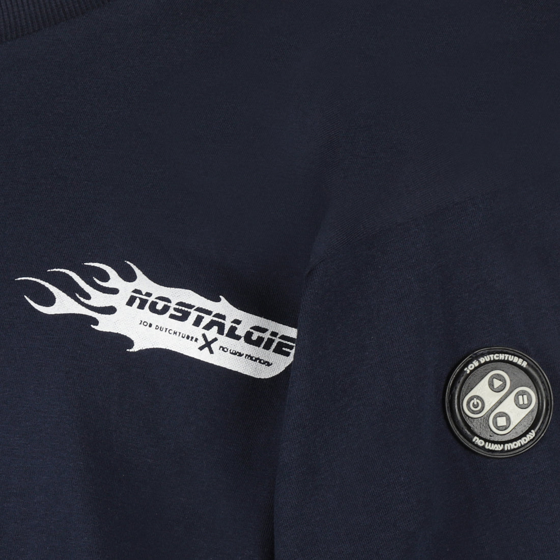 No Way Monday Dressblues Fitloos T-shirt — detailfoto 6