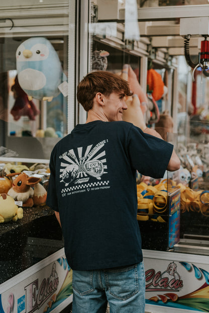 No Way Monday Dressblues Fitloos T-shirt — detailfoto 7