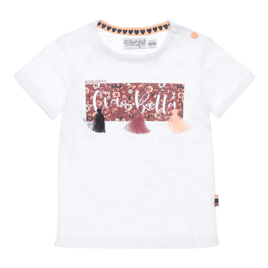 Dirkje Pure Wit T-shirt — detailfoto 3