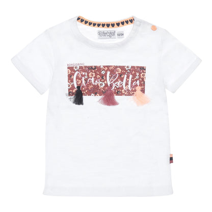 Dirkje Pure Wit T-shirt — detailfoto 3