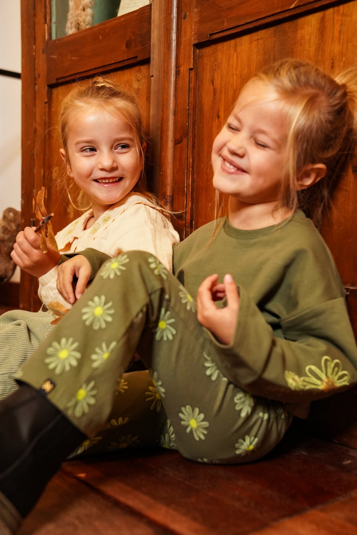 Koko Noko Meisjes Legging - Legergroen — detailfoto 3