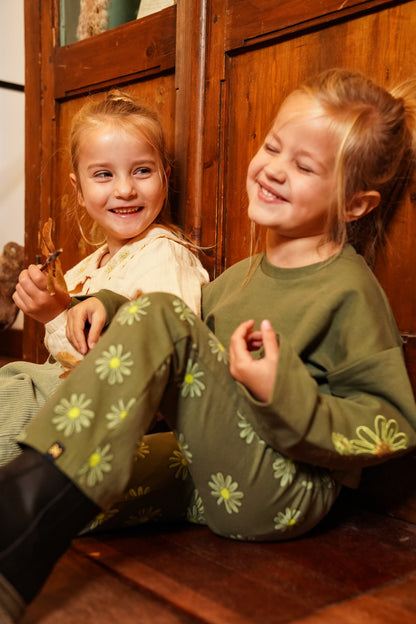 Koko Noko Meisjes Legging - Legergroen — detailfoto 3