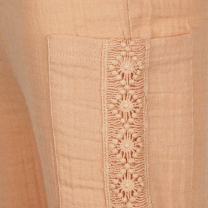 Koko Noko Meisjes Wijde Broek - Peach — detailfoto 3
