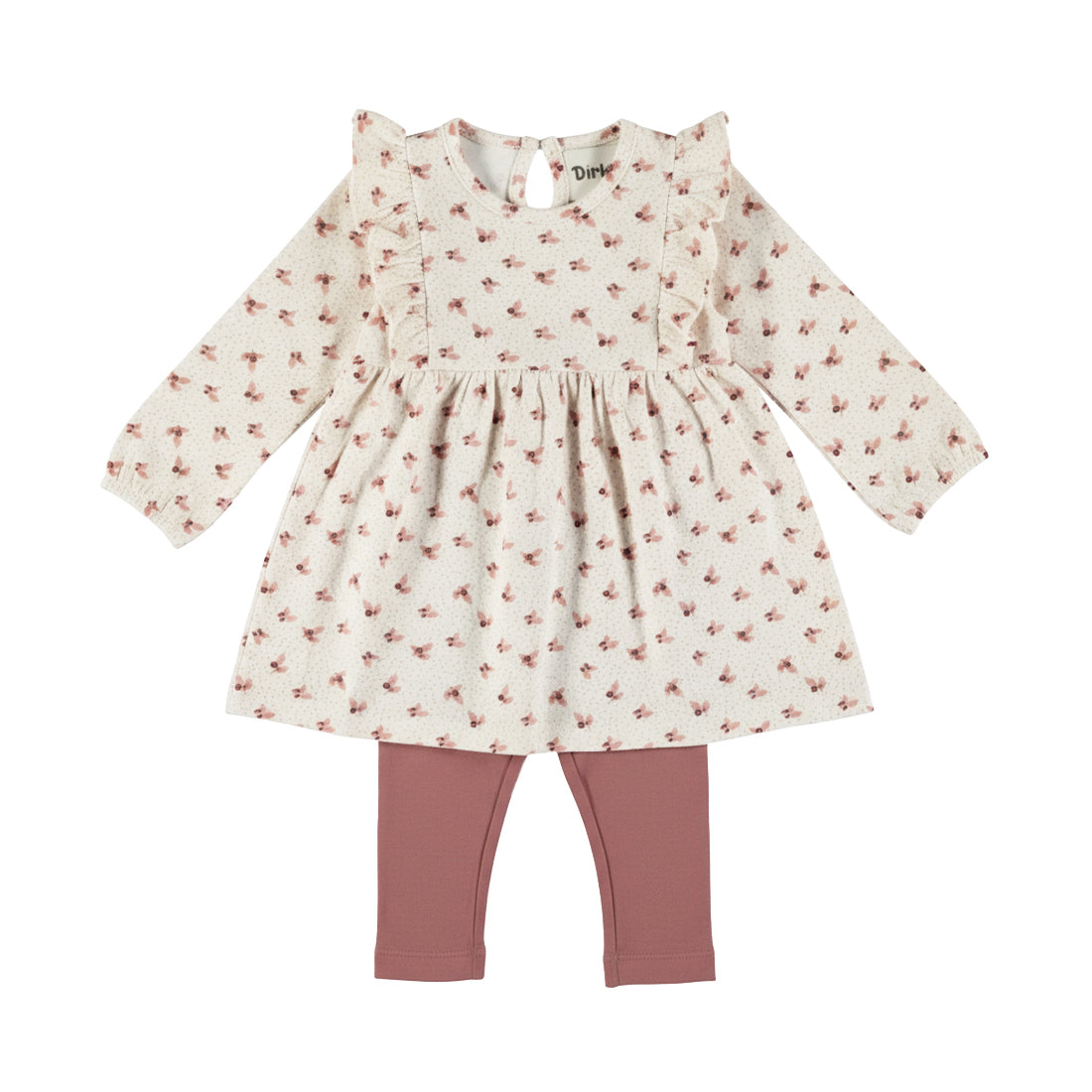 Dirkje Meisjes 2-delige Kledingset - Antique white