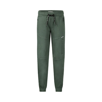 No Way Monday Jongens Loose Fit Joggingbroek - Forest green
