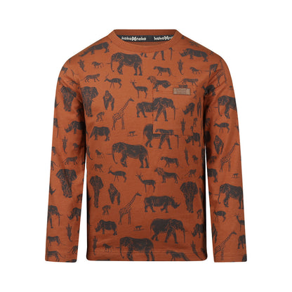Koko Noko Jongens Longsleeve - Dusty orange