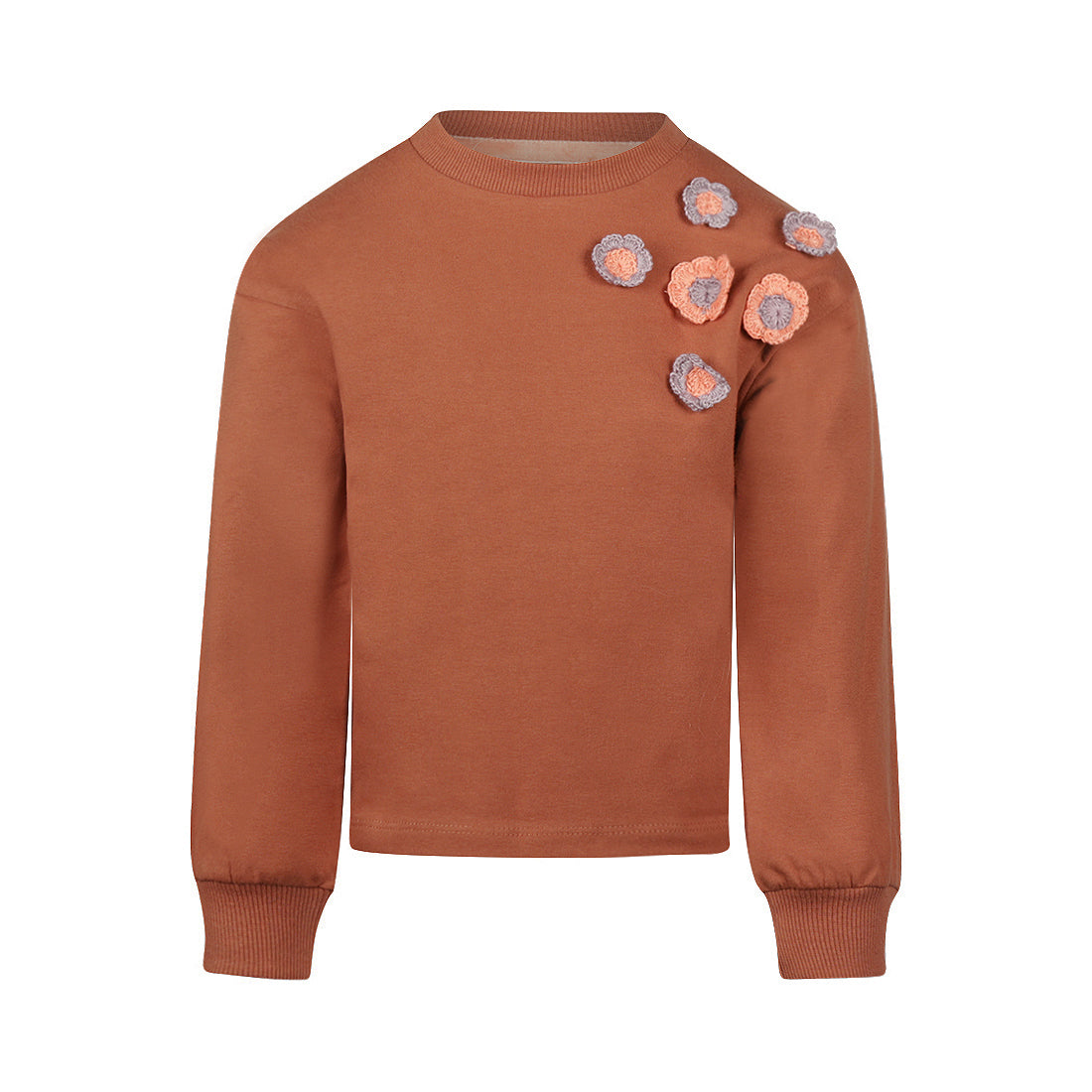 Koko Noko Meisjes Loose Fit Trui - Cedar wood