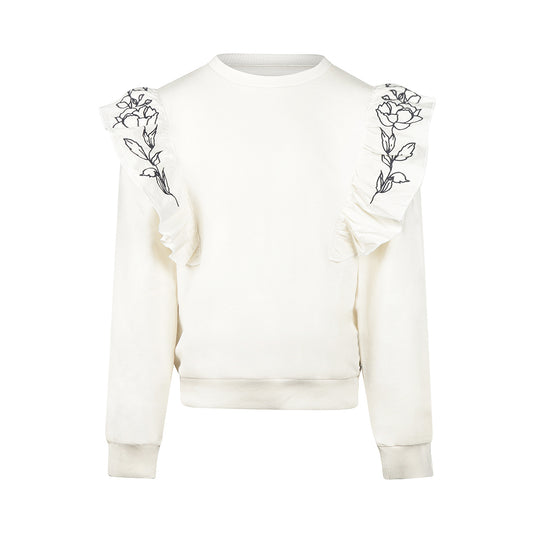 No Way Monday Meisjes Bloemen Trui - Tofu