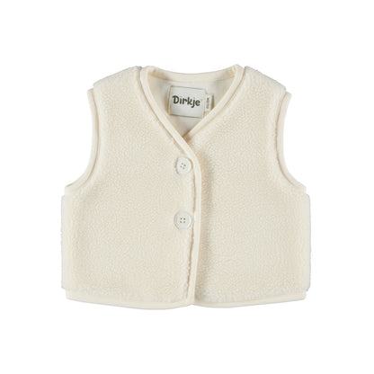 Dirkje Meisjes Gilet - Antique white