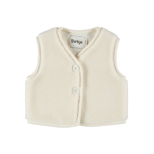 Dirkje Meisjes Gilet - Antique white