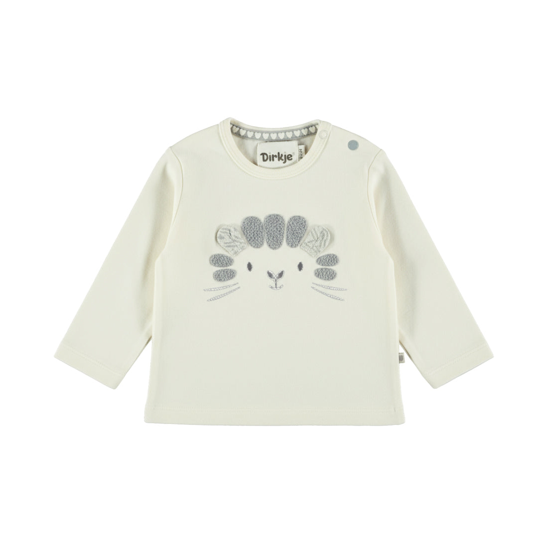 Dirkje Meisjes Schaapje Longsleeve - Antique white