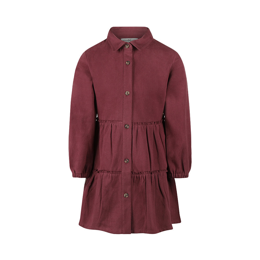 Koko Noko Meisjes Blouse Jurk - Eggplant