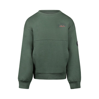 No Way Monday Jongens Loose Fit Trui - Forest green