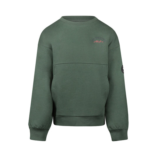 No Way Monday Jongens Loose Fit Trui - Forest green