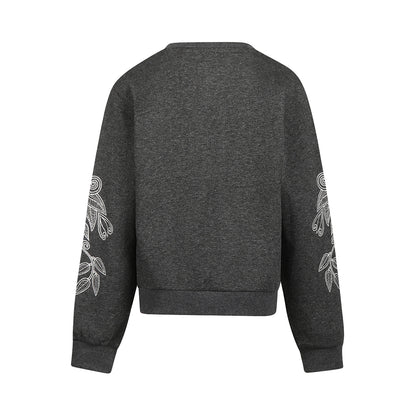 No Way Monday Meisjes Trui - Dark grey melee — detailfoto 2