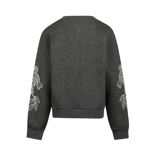 No Way Monday Meisjes Trui - Dark grey melee — detailfoto 2