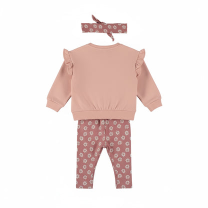 Dirkje Meisjes 3-delige Kledingset - Misty rose — detailfoto 2