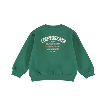 Dirkje Jongens Loose Fit Trui - Green — detailfoto 2