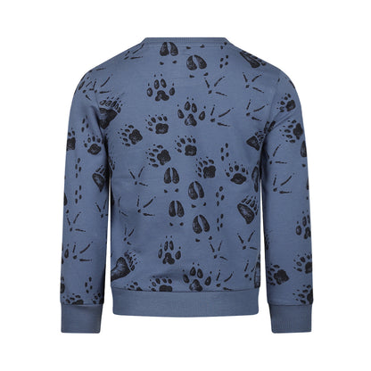 Koko Noko Jongens Dierensporen Trui - Blue horizon — detailfoto 2