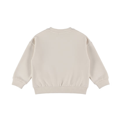 Dirkje Jongens Loose Fit Trui - Whisper White — detailfoto 2